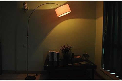 WYA any home lamp LED Learning Piano Floor lamp, Living room Bedroom Stainless steel Adjustable Arc Floor Lamp (Color : Pink)