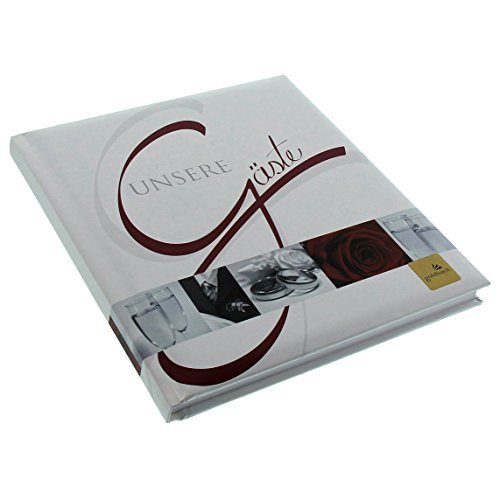 Download Goldbuch Gästebuch mit Lesezeichen, Wedding, 23 x 25 cm, 176 weiße Blankoseiten Schreibpapier, Kunstdruck laminiert, Weiß, 48055