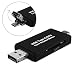Produktbild ricorich 3 in 1 USB Typ C SD/micro SD/TF Card Reader mit USB Stecker & Micro-USB Stecker, Micro USB OTG & USB zu usb-c Adapter für Apple MacBook, mehr Typ C Geräte, Smartphones/Tablets mit OTG Funktion, PCS und Notebooks –-Schwarz