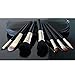 Contever® Set 7 pcs Goat Hair Makeup Brush Cosmetic Powder Kabuki Eyebrow Concealer Lip Blender brushes - Black Case