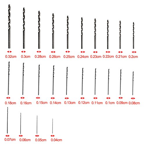 Latinaric 150 tlg Mini Bohrer Set Metallbohrer Drillbohrer Spriralbohrer Bohrersets 0.4-3.2mm - 2