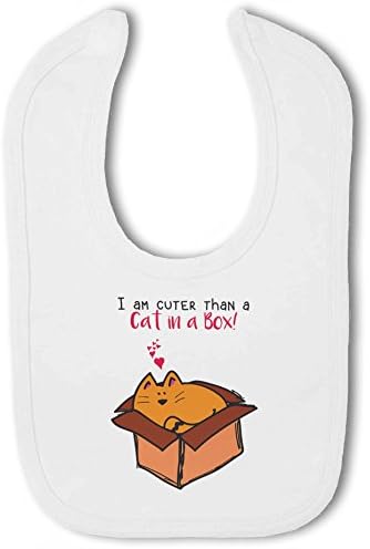 I am cuter than a Cat in a Box! - Baby Velcro Bib