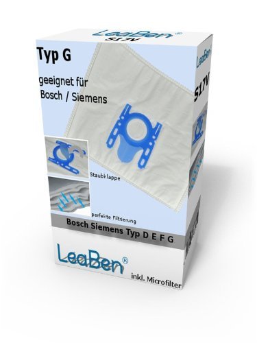20 Bolsas de aspiradora universal para Siemens Bosch VZ41AFG/BBZ41FG/tipo G/468383 # S17BL