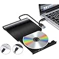 NEXSA External DVD Drive USB 3.0 Type-C CD Burner Portable CD +/-RW Drive DVD Player for ROM Rewriter Burner Compatible with Laptop Desktop PC Windows MacBook Linux Mac OS