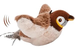 SWZEC Interactive Chirping Bird Cat Toy, flapping bird toy cat, Uccellino per Gatti Che Si Muove, Interactive Cat Toy, Gioco Gatto Uccellino Che Vola, (1x Giocattolo)