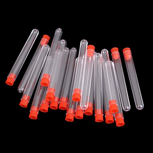 LEORX Reagenzgläser 100x16mm Prämie Einweg nicht graduierte Kunststoff Reagenzgläser-20ST - 3
