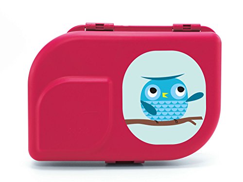 Preisvergleich Produktbild ajaa! Nana Bio-Brotdose mit Motiv Eule / Blau (Pink)