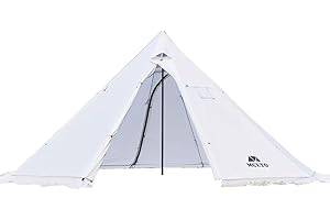 DIERI 5-8 People Tipi Hot Tent with Stove Jack Camping Pyramid Teepee Tent for Camping Backpacking Hiking
