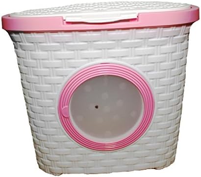 Plastic Laundry Bin Multi Storage Small Large Rattan Machine Style and Simple Washing Basket and Detergent boxes (5L Machine Detergent Box, Pink/White)