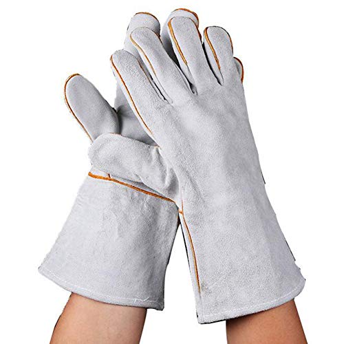 spécification LAIABOR Gants de Barbecue Griller Gants résistant à la Chaleur Gants de soudage électrique à Double Couche de soudage Long Gants de Protection résistant à l'usure de la Chaleur
