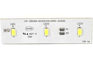 EPHEYFIF Striscia LED per frigorifero, barra LED da 12 V CC, per frigoriferi ZBE2350HCA e SW-BX02B, modulo per scheda luminosa per congelatore