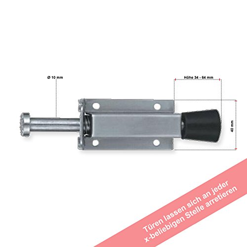 SO-TECH® Türstopper (Türmontage) Flipper Türfeststeller echt Edelstahl - 4
