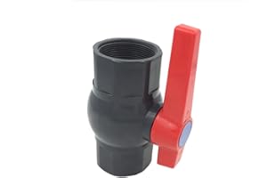 SENRISE Valvola a sfera in PVC - Valvola di alimentazione dell'acqua U compatta femmina filettata a due vie per controllare e arrestare il flusso (DN25 Φ32 mm)