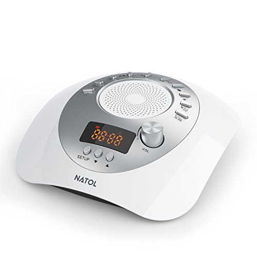 NATOL Máquina de Ruido Blanco para Bebés, 10 Sonidos de Relajación con Volumen Ajustable y Opciones de Temporizador para Bebés, Niños y Adultos