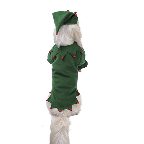 Samber-Puppy-Dog-Christmas-Elves-Costume-Lovely-Green-Pet-Dog-Clothes-With-Hat
