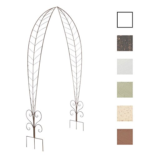 CLP Rosenbogen ELLEN, Metall, pulverbeschichtet, Höhe 245 cm, Größe 160 cm x 35 cm antik braun