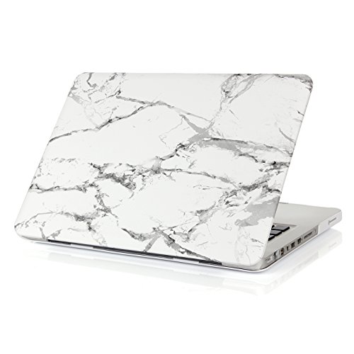 Macbook Pro 13 Hülle,Aomo Macbook Pro 13 Zoll Tasche Marmor Muster Gummi Beschichtet Hartschale Sleeve Schutzhülle für Macbook Pro 13.3 Modell: A1278 [Marmor Muster Weiß 01]