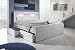 Produktbild Boxspringbett mit Bettkasten 180x200 Weiß LED Kopflicht Glasstein Hotelbett Neapel