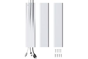ECHOGEAR Ocultador de cables de TV para TV montado en la pared, kit de gestión de cables personalizable de 48 pulgadas oculta más de 6 cables, la cubierta del cable se instala en minutos con
