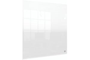Nobo Pizarra Blanca Magnética para Escritorio y Pared, Portátil, Borrado en Seco, Sin Marco, Incluye Rotulador y Soportes, Transparente, 450 x 450 mm, 1915617