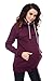 Purpless Maternity 2in1 Pregnancy and Nursing Cowl Neck Sweatshirt 9054 (UK 12, Plum)