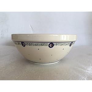 Hand-Decorated Polish Pottery ø14.9 cm Kompott Bowl, Height 6.5 cm/Volume 0.4 Litre Design 114