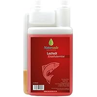 Naturzade Lachsöl Einzelfuttermittel Pferde / Hunde, 1 Liter Dosierflasche