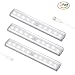 Produktbild Tomone 10 LED Bewegungsmelder Nachtlicht,USB Kabellose Wiederaufladbar Schranklicht Kleiderschrank Lampe Für Kabinett Waschraum Küche (Silber-Weiß)