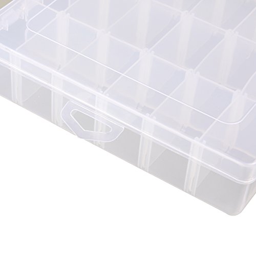 OULII 36 Fächern Kunststoff Aufbewahrungsbox Transparent Schmuckschatullen - 8