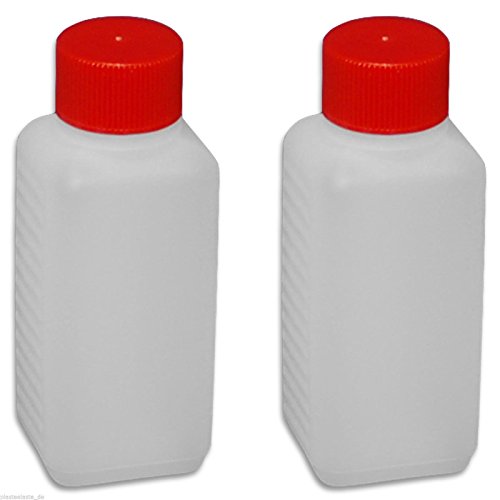 2 Stück 100 ml Plastikflasche, Abfüllflasche mit Deckel und Dichtung, PE-Flasche