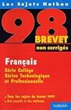 Image de Sujets brevet no25 français  non corriges