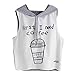 Produktbild Damen Tank Top Yesmile Frauen Frühjahr Sommer Kurz Top Bluse mit Kapuze Drucken Grau T Shirt Ärmellos Baumwolle Täglich Vest Weste Pulli (Weiß-1, XL)