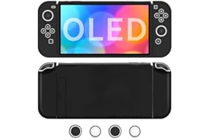 JINGDU Etui ochronne kompatybilne z Nintendo Switch OLED, obudowa przełącznika kompatybilna z przełącznikiem OLED, miękka osłona przełącznika TPU z 4 nasadkami, Zelda