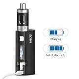 IMECIG® Q5 E Zigarette Starterset 80W Box Mod Set , Vape Starter Kit + Akkuträger + Top Refill Vaporizer + Temperaturmodus, 0.5 ohm Sub Ohm Elektrische Zigarette, mit, Nikotinfrei, Schwarz , (Eine 18650 Batterie im Lieferumfang) -