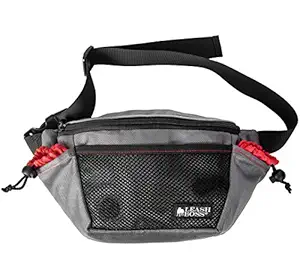 Leashboss Trainer Pack, XL Dog Walking Fanny Pack with 2 Training Treat Pouches, Large 3L Capacity Storage Waist Bag with Built in Waste Bag Dispenser (Gray)