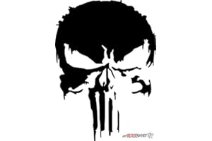 myrockshirt FieserPunisher Totenkopf 20 cm Army Skull Pirat Aufkleber für Auto,Scheibe, Lack,Wand,Wandtattoo aus Hochleistungsfolie