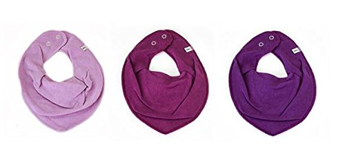 Pippi 3er Set Mädchen Baby Dreieckstuch Halstuch Lätzchen VIOLET