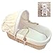 New 6pc Moses Basket Cover Set BASKET NOT INCLUDED (CREAM)