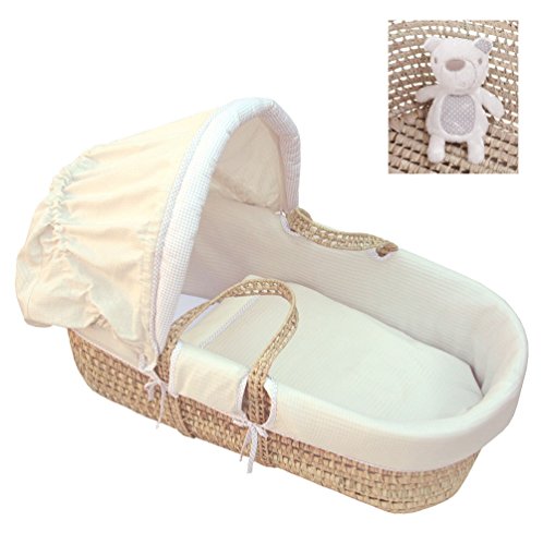 New 6pc Moses Basket Cover Set BASKET NOT INCLUDED (CREAM)