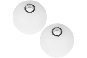 Hoement 2 Piezas Pantalla de Vidrio Esférica Repuesto Tulipa de Blanca Lechosa Resistente para Lámpara Interior Luz y para Sala y Dormitorio