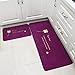 Produktbild WSR Haushalt Carpet-Rug Shop-Bereich Rechteck Küche ölbeständig Teppich Bad Anti-Rutsch-Fuß Kissen Wasser Fußmatte Schlafzimmer 2 Stück-Non Slip Anti Mold Luxus,50 × 80 cm + 50 × 120 cm,8