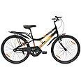 Tata Stryder Neutron Cycle In 24" Wheel Size With Integrated Carrier With Fat Tyres Of 24 * 2.40 In Matt Colour For Age Group 10 To 13 Years, Rigid, Mountain Bike For Unisex, Black