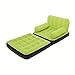 Produktbild HTRPF Home Lazy Schlauchboot Sofa Bett Aufblasbare Single Beflockung Sofa , green