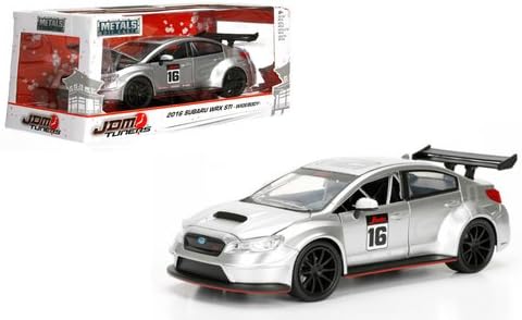 JADA 1:24 SCALE DIECAST MODEL W/B - METALS - JDM TUNERS - 2016 SUBARU WRX STI WIDEBODY SILVER 99092 (OPENING FEATURES)