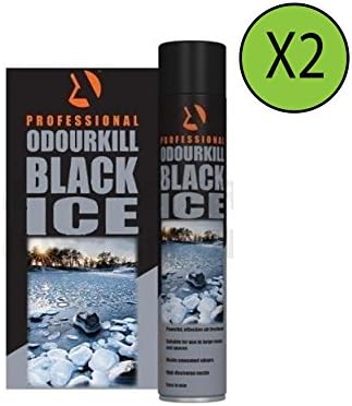 2X Odour kill Blast Air Freshener Black Ice Hydroponics- Car/Home *LIMITED*