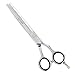 ACEVIVI 6.5" Professional Barber Thinning / Texturizing Scissors - Comfort Grip Triple Ring with Adjustable Tension and Finger Inserts - Sculpt and Layer Haircuts for Men and Women