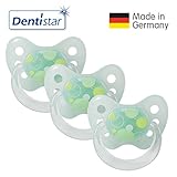 Dentistar® Latex-Schnuller - Größe 2, 6-14 Monate - Nuckel aus Naturkautschuk für Babys, zahnfreundlich, ab dem ersten Zahn