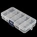 MaddoxStore 1 Pc Empty Case Box Storage 10 Cells for Nail Art Tips Gems