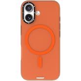 YOUNGKIT iPhone 17 ile uyumlu Kılıf M-safe Şarj &Ouml;zellikli Youngkit Hidden Sand Serisi Kapak Turuncu