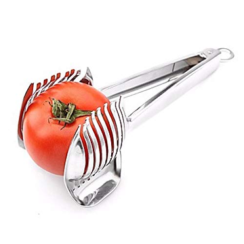 Preisvergleich Produktbild Edelstahl Tomatenschneider Zwiebel Limette Obsthalter Cutter Kartoffel Zitrone Shreader Cut